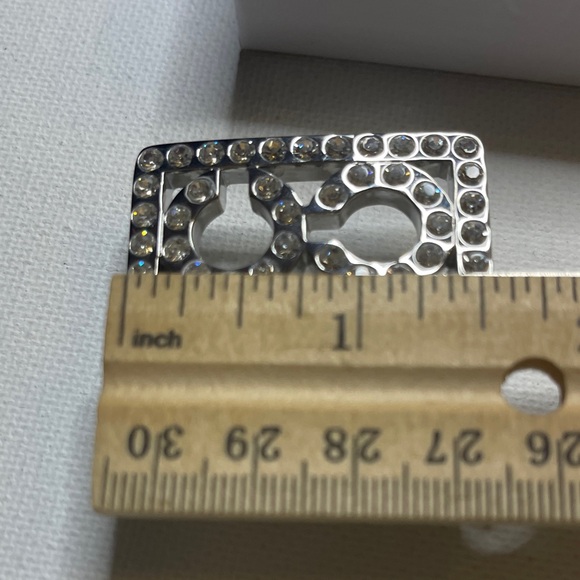 Coach Silver Rhinestone Belt Buckle - Picture 6 of 6
